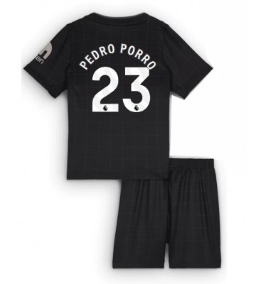 Tottenham Hotspur Pedro Porro #23 Replika Babytøj Udebanesæt Børn 2025-26 Kortærmet (+ Korte bukser)